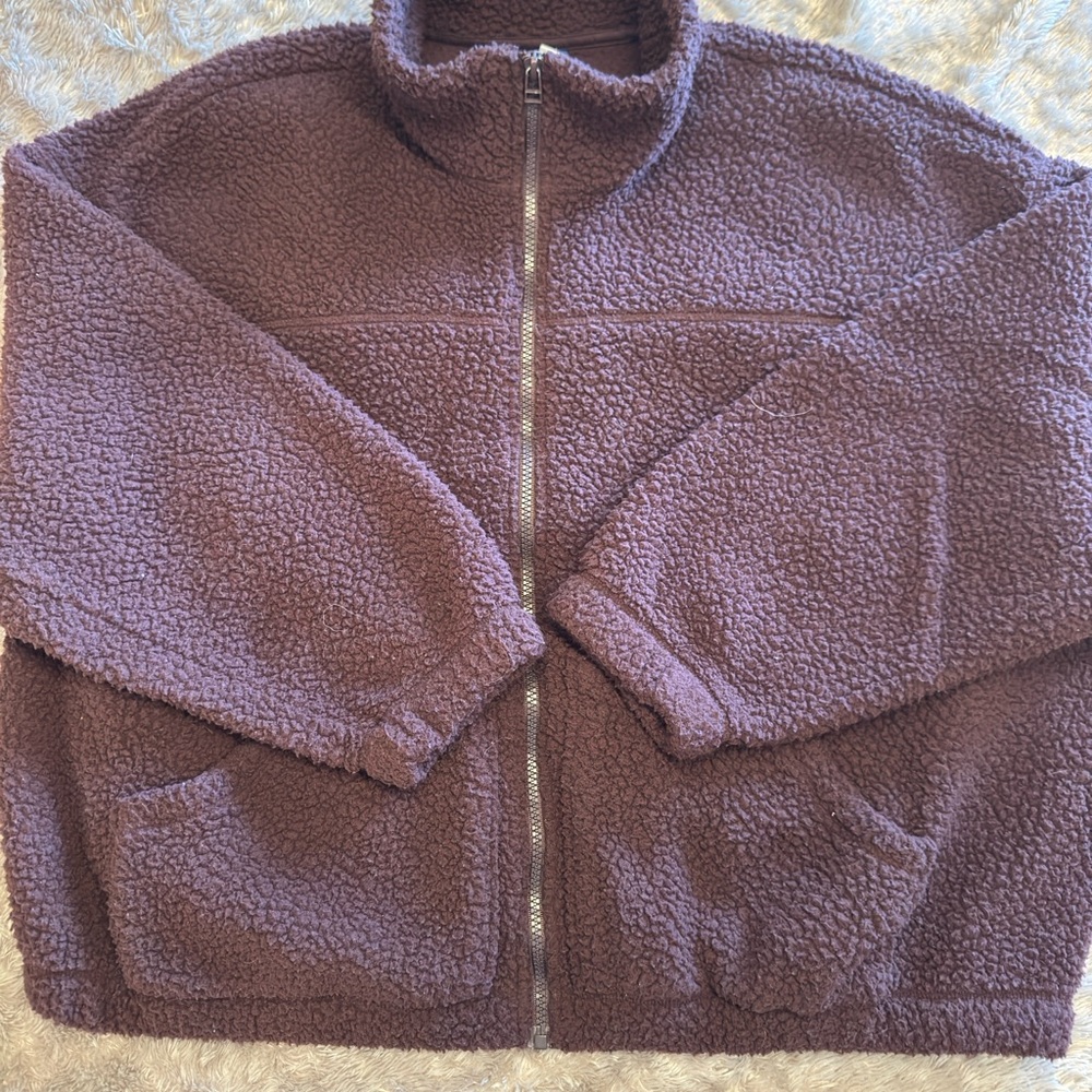 Old Navy Brown Fleece Jacket